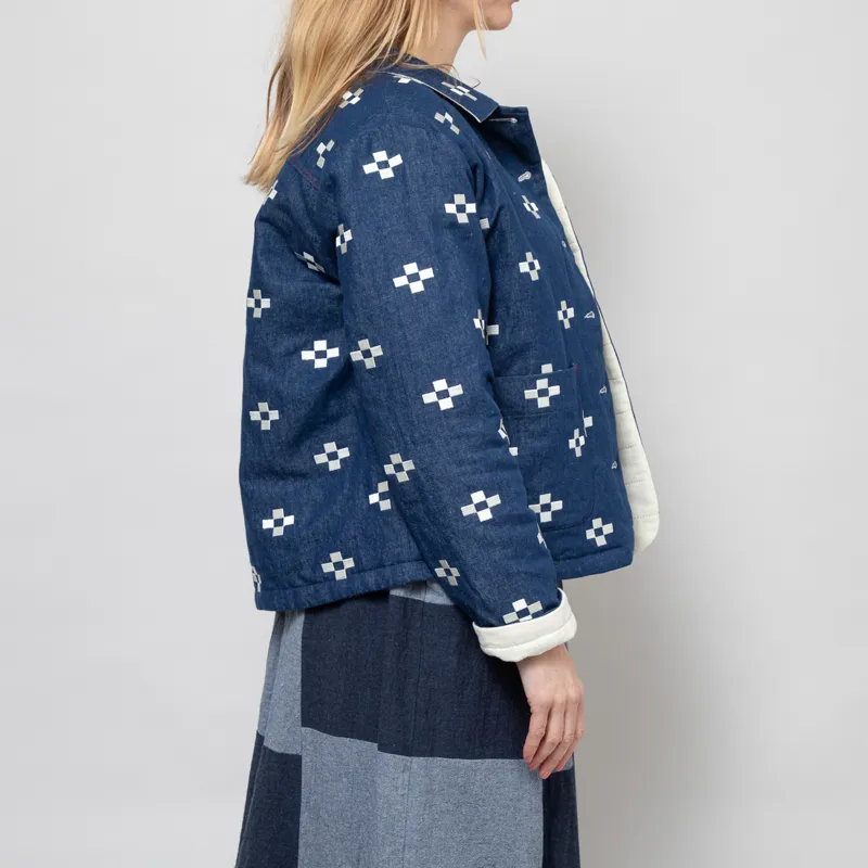 Sideline Womens Dawn Jacket Indigo Embroidered-4