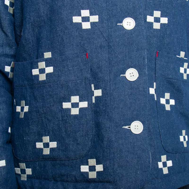 Sideline Womens Dawn Jacket Indigo Embroidered-11