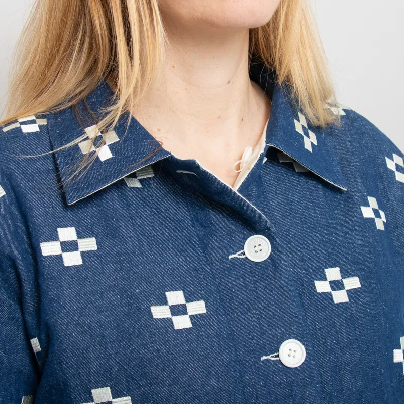 Sideline Womens Dawn Jacket Indigo Embroidered-7