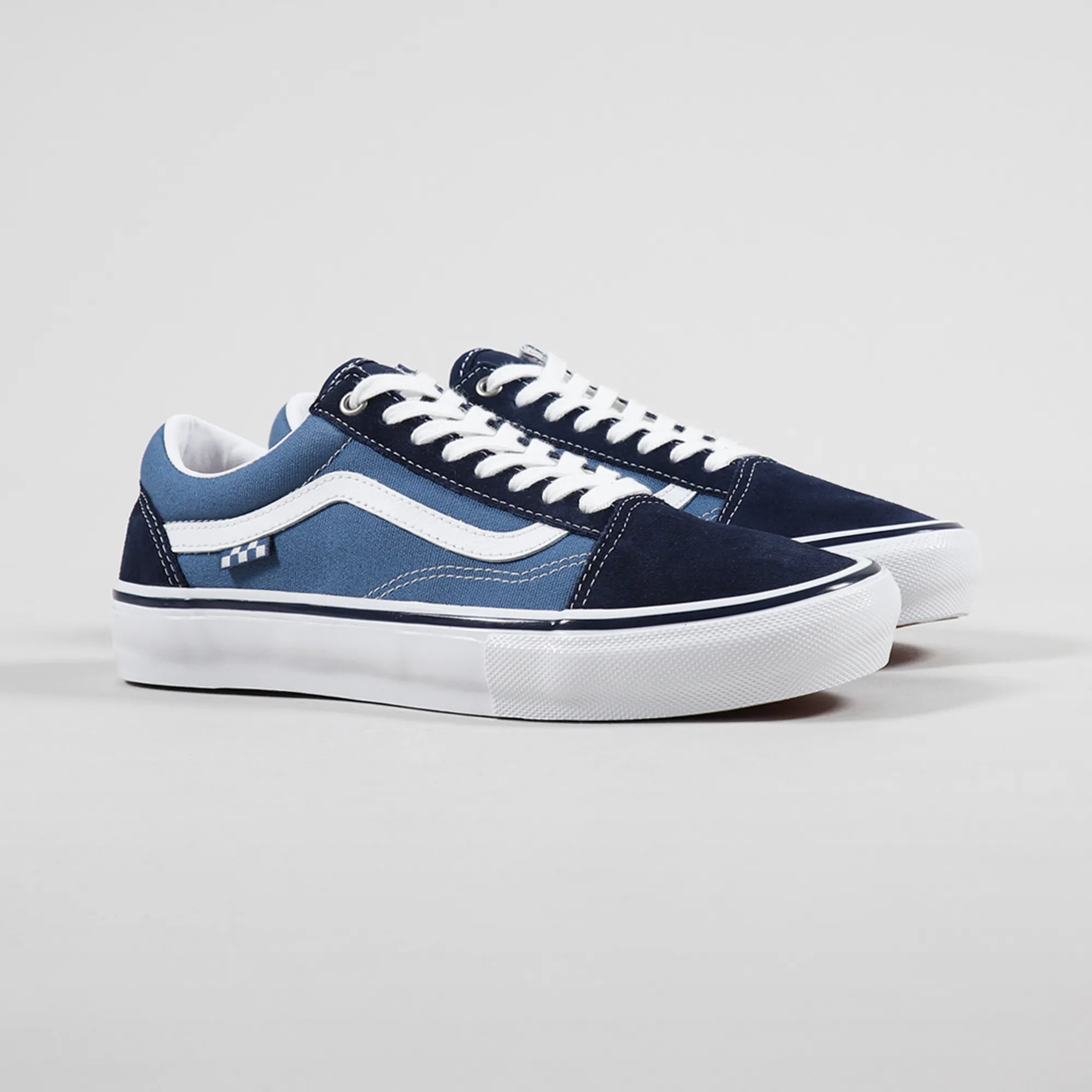 Navy Blue Royal Blue Checkered Vans Vans Authentic Pro