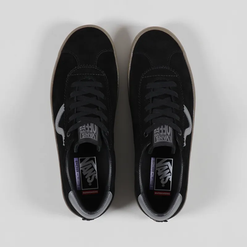 Vans Skate Sport Shoes Black Gum-2