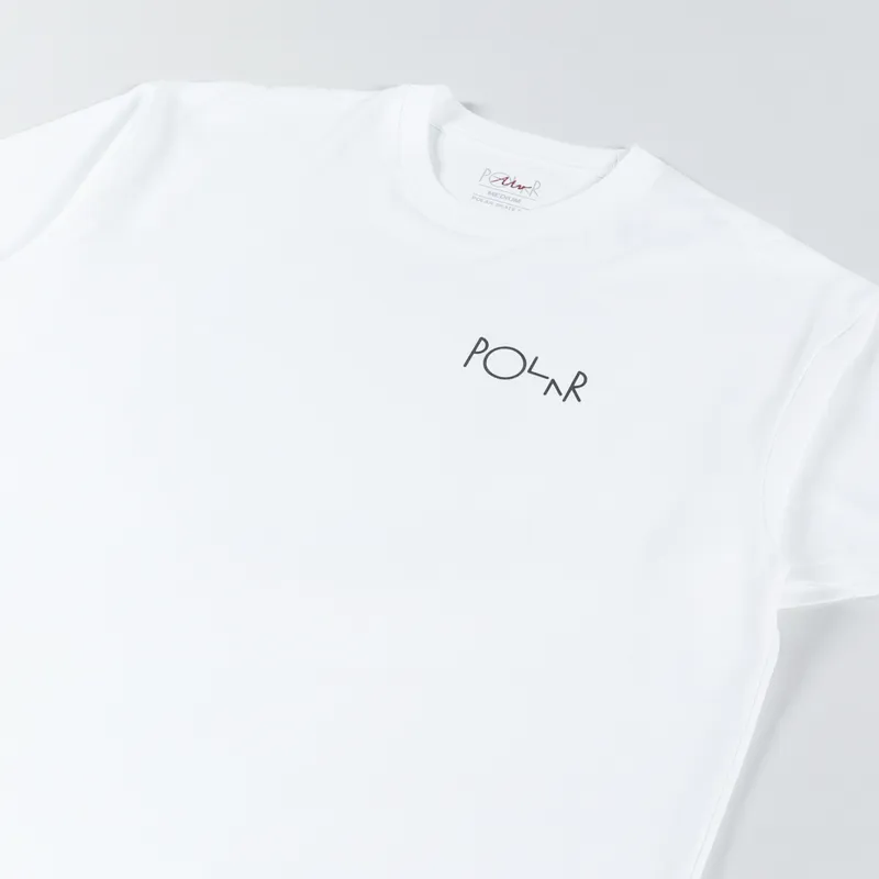 Polar Skate Co. Skorsten Fill Logo T Shirt White-3