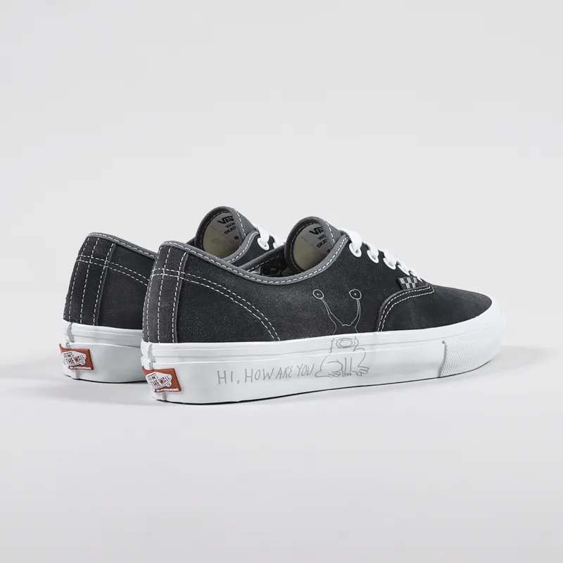 Vans x Daniel Johnston Skate Authentic Shoes Raven Washed Black