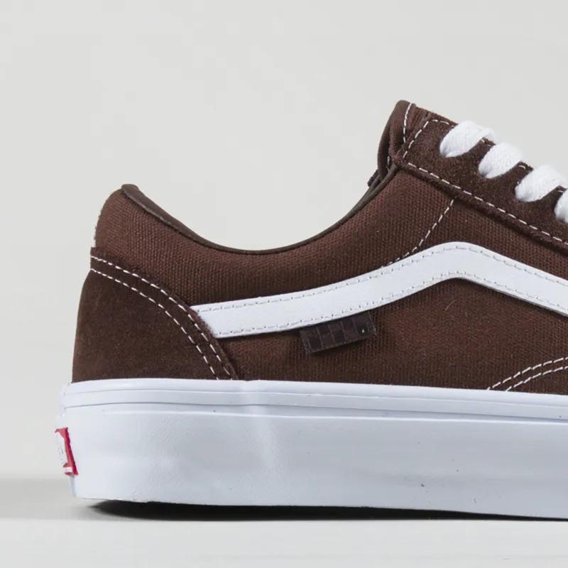 Vans Skate Old Skool Shoes Brown White-5