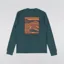 Penfield Sketch Mountain Back Graphic Long Sleeve T Shirt Deep Teal
