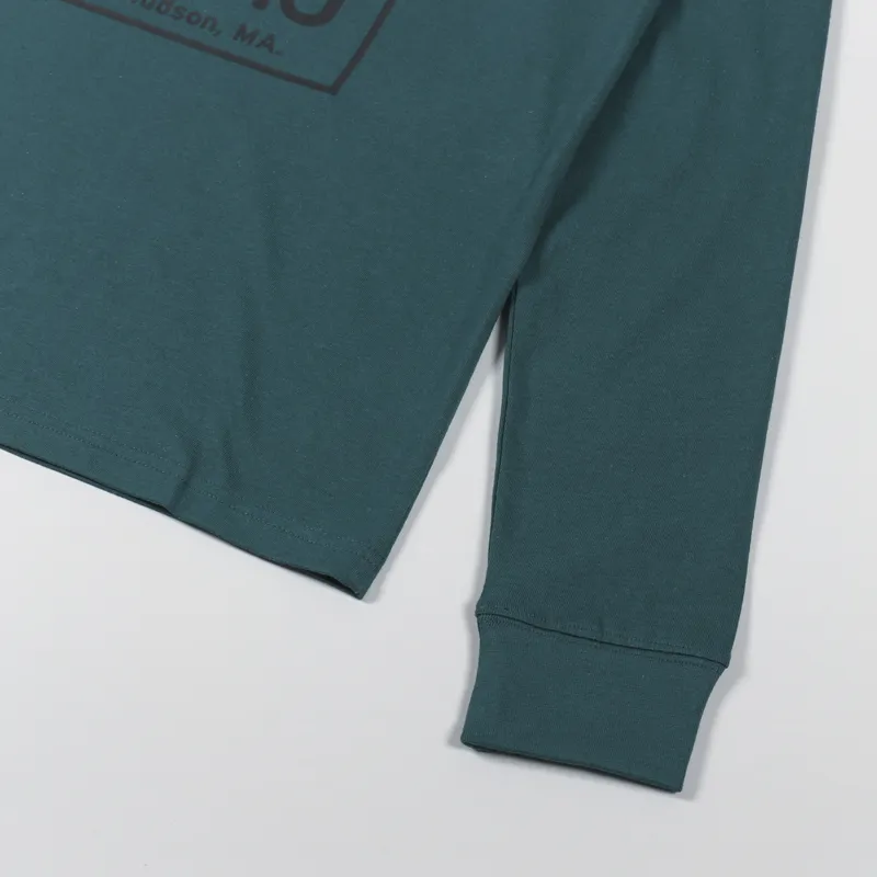 Penfield Sketch Mountain Back Graphic Long Sleeve T Shirt Deep Teal-4