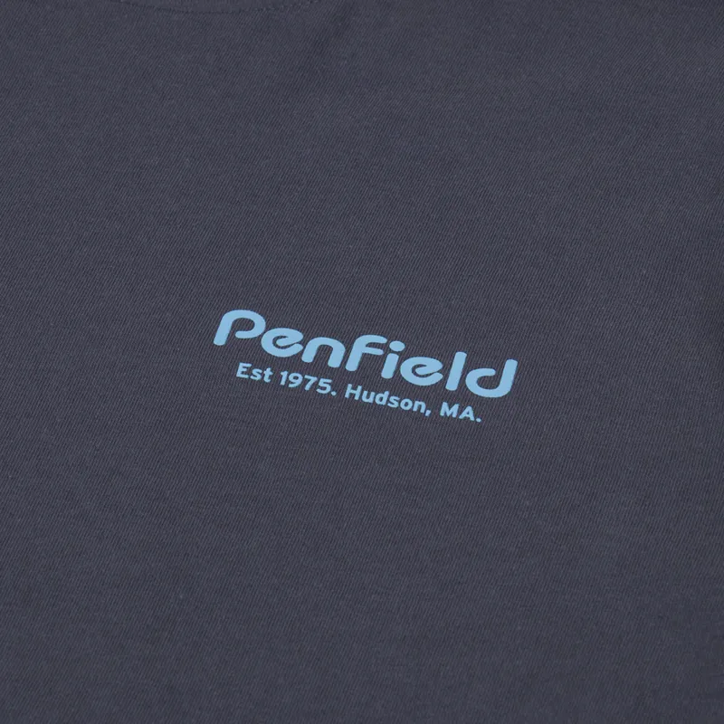 Penfield Sketch Mountain Back Graphic Long Sleeve T Shirt Ebony-5