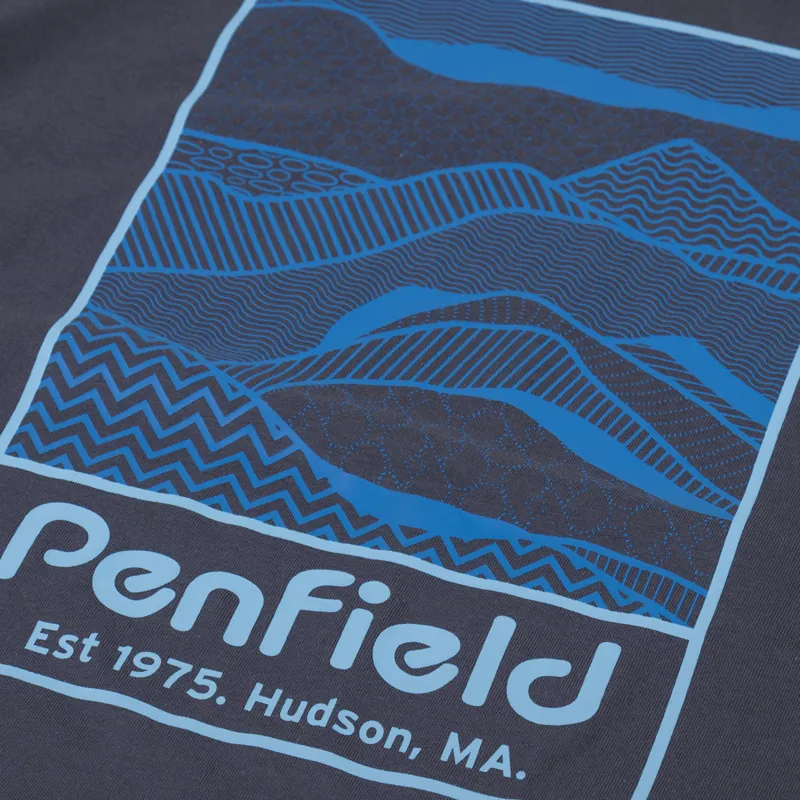 Penfield Sketch Mountain Back Graphic Long Sleeve T Shirt Ebony-6