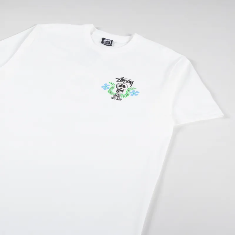 Stussy Skull Crest T Shirt White-3