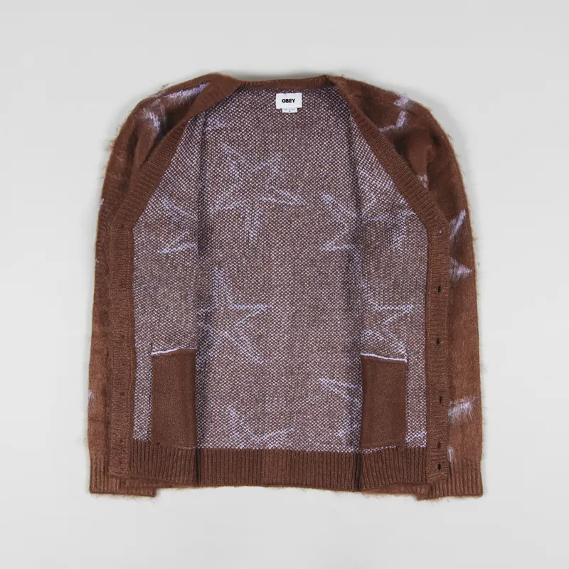 Obey Slint Cardigan Sepia Multi-1