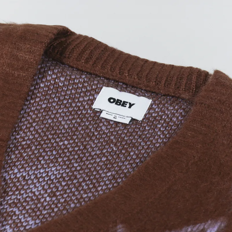Obey Slint Cardigan Sepia Multi-9