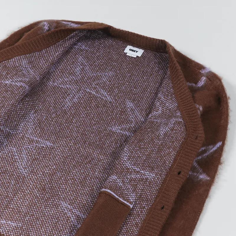 Obey Slint Cardigan Sepia Multi-4