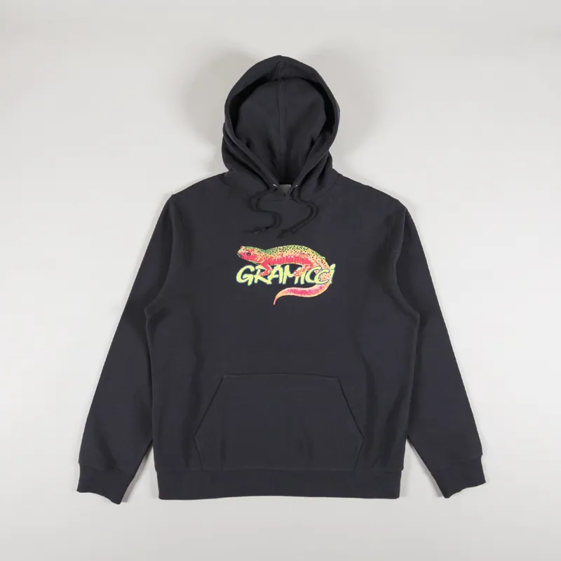 Gramicci Salamander Hooded Sweatshirt Vintage Black