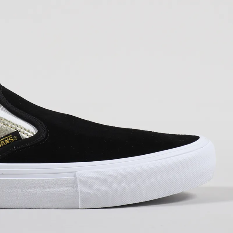 Vans x Shake Junt Slip-On Pro Shoes Black Gold-5