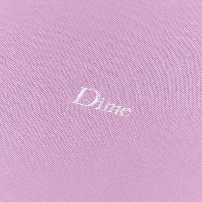 Dime MTL Mens Classic Small Logo Crew Neck Sweatshirt Light Pink