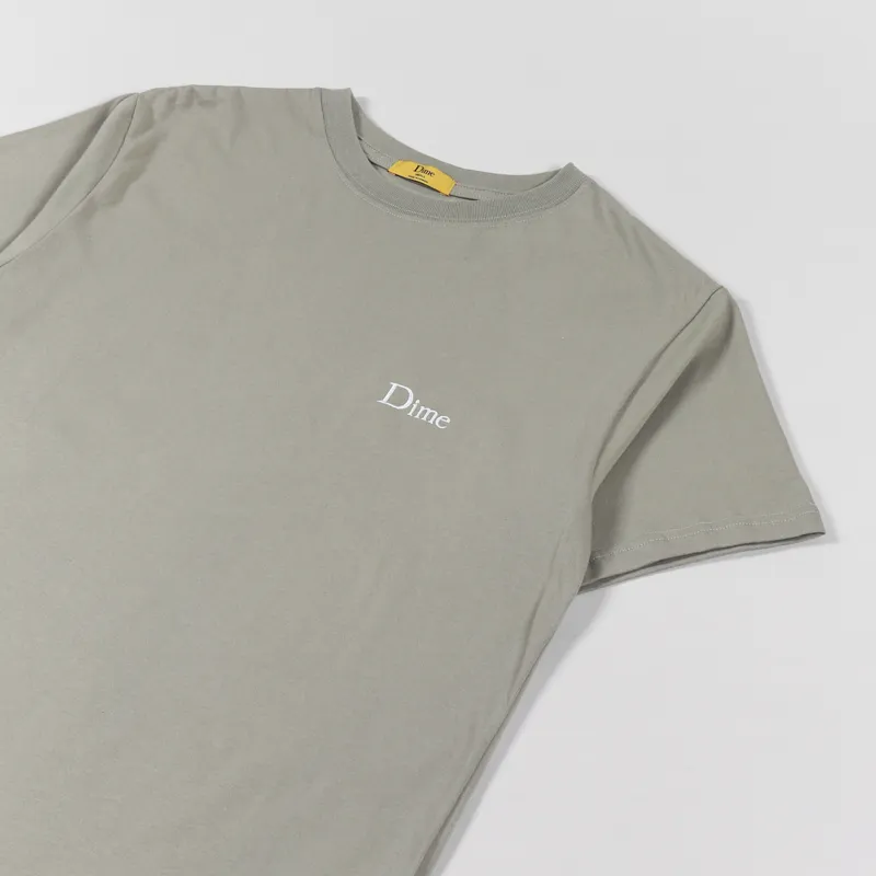 Dime Small Logo T Shirt Gravel-2