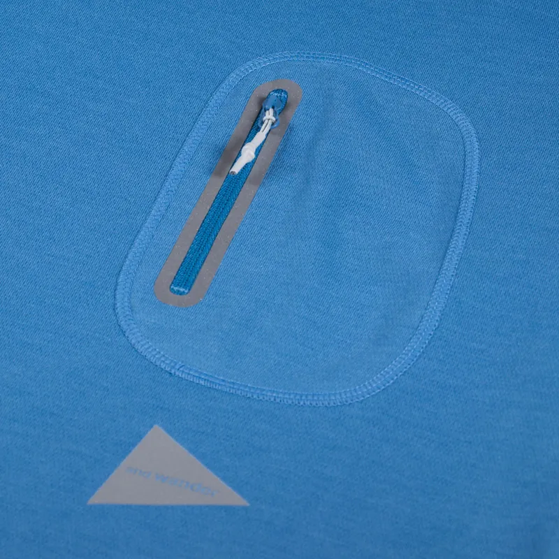 And Wander Seamless T Shirt Blue-1