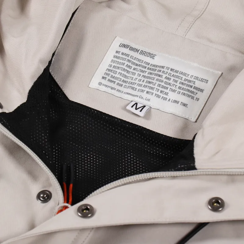 Uniform Bridge Smock Anorak Jacket Ivory-8