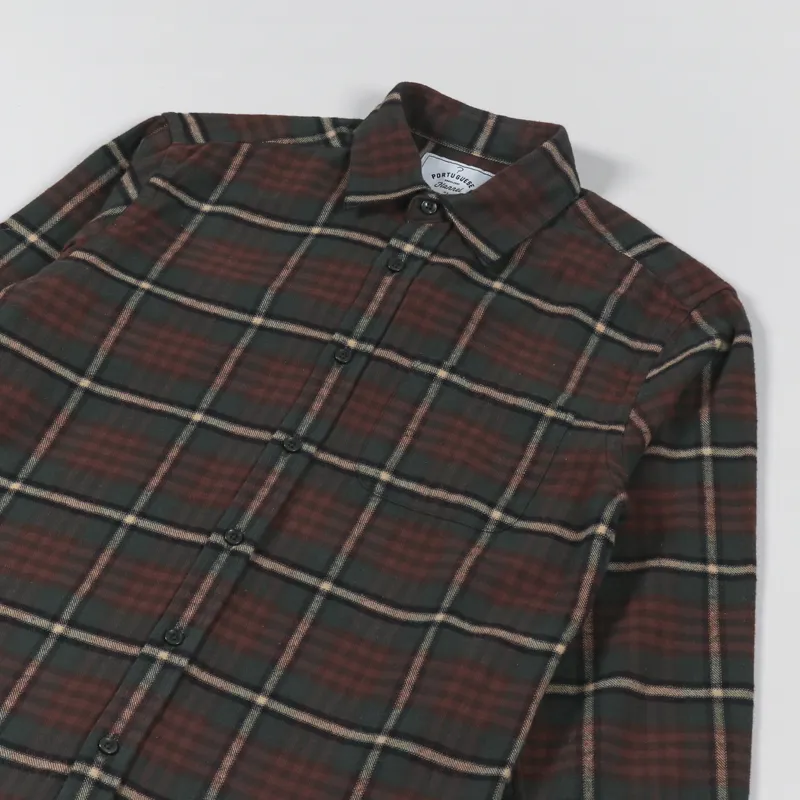 Portuguese Flannel Smog Shirt Brown-2
