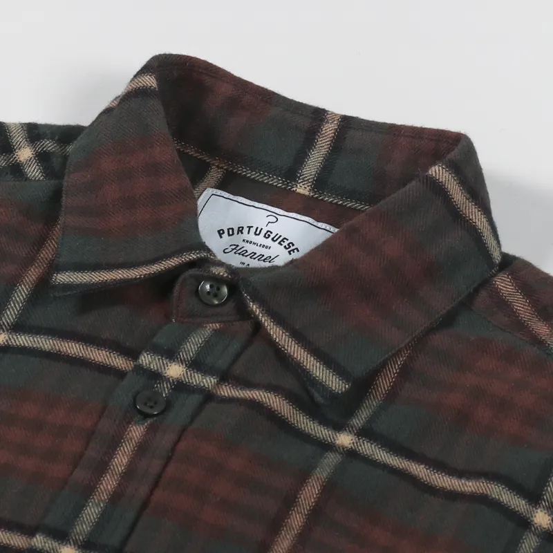 Portuguese Flannel Smog Shirt Brown-6