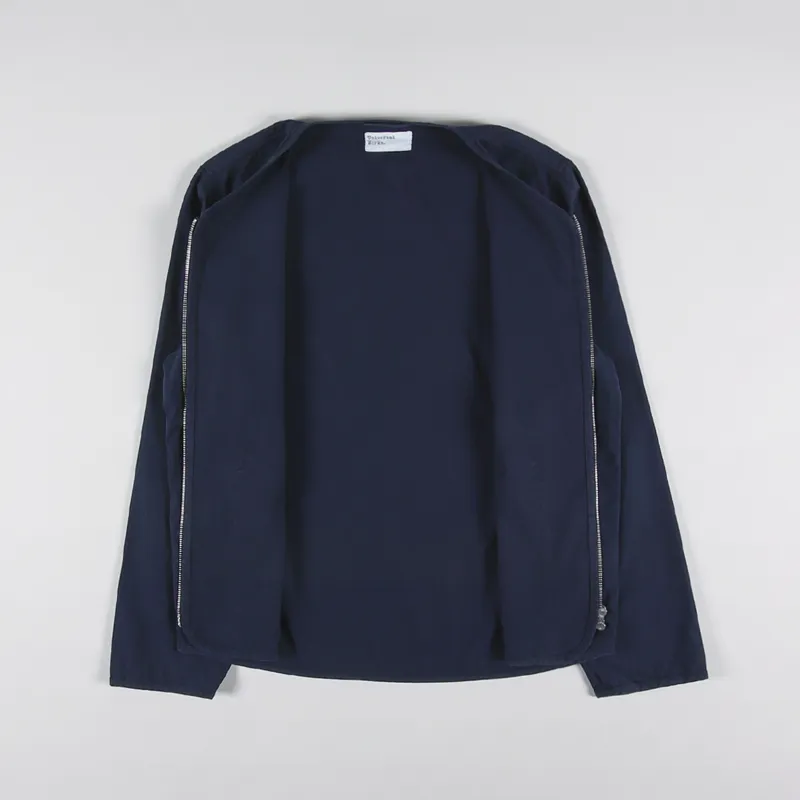 Universal Works Military Liner Jacket Navy Summer Canvas-1