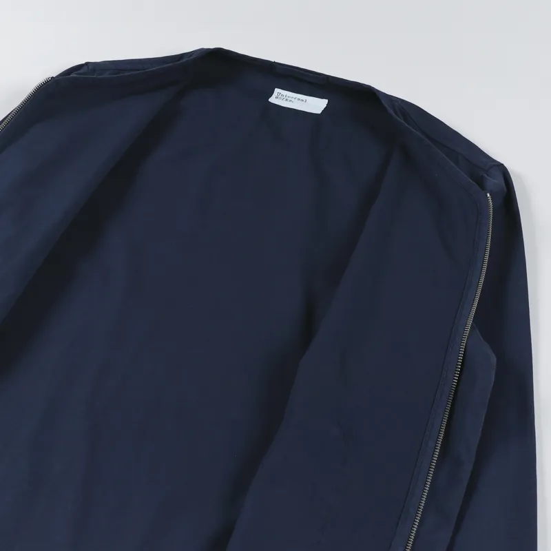 Universal Works Military Liner Jacket Navy Summer Canvas-4