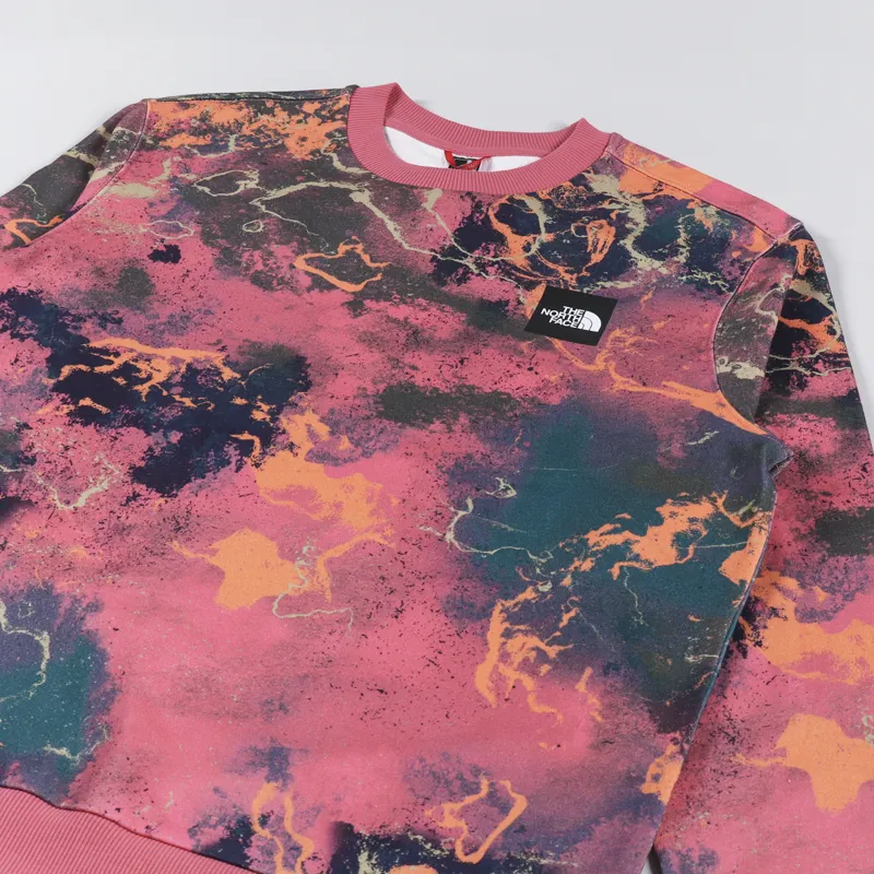 The North Face Summer Logo Crew Sweater Cosmo Pink TNF Distort Print-2