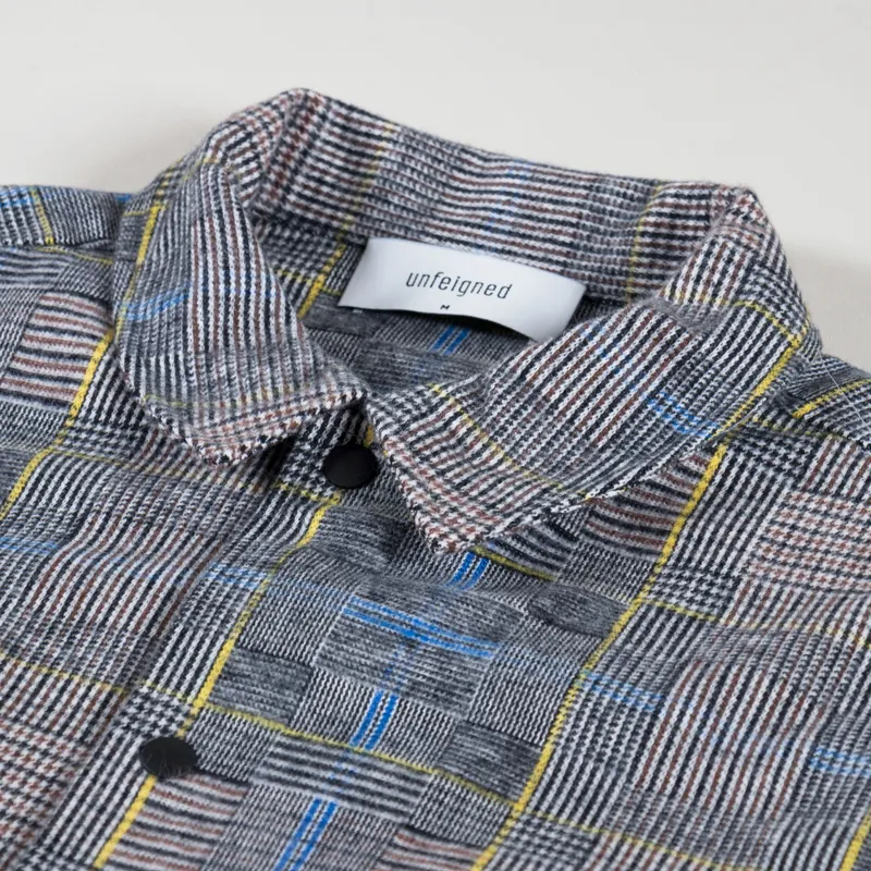 Unfeigned Smart Jacket Cotton Grey Yellow Check-6