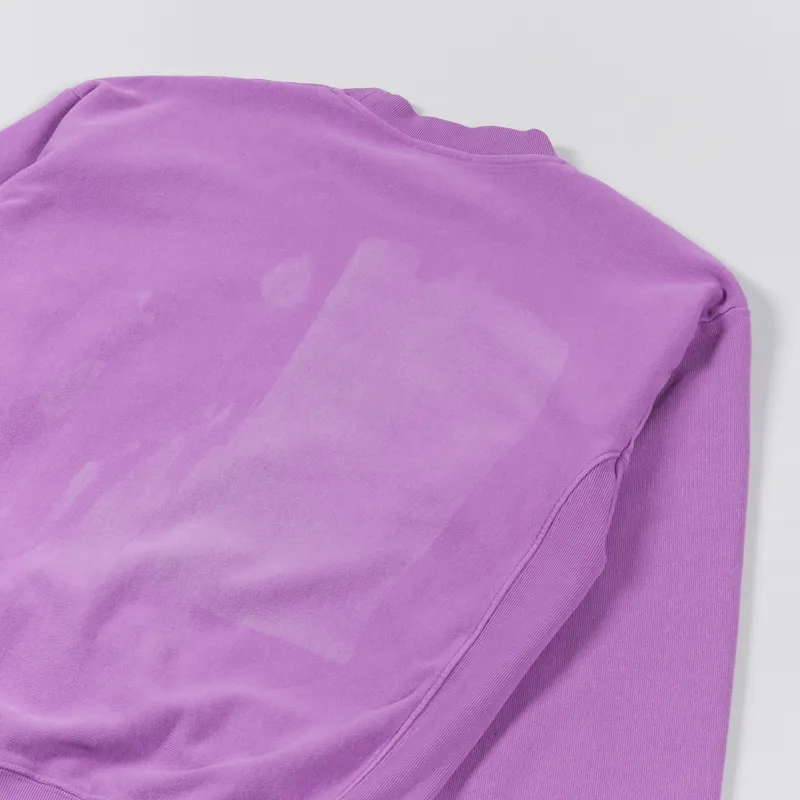 Aries Sunbleached Cross Grain Temple Sweatshirt Iris-5