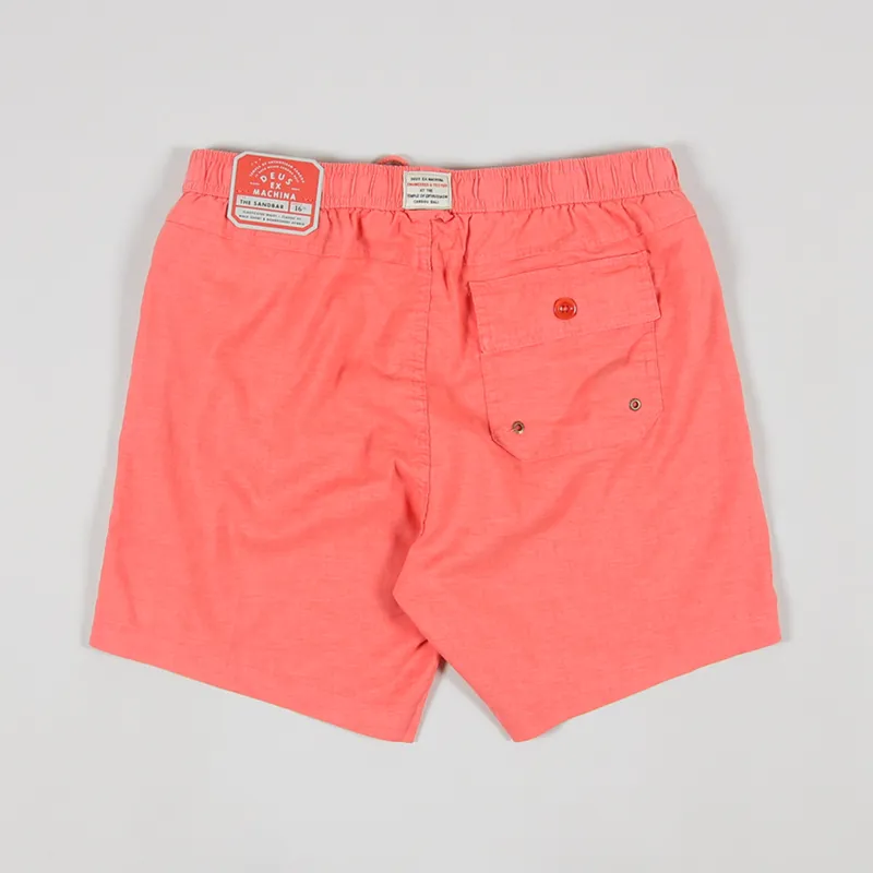 Deus Ex Machina Sandbar Hemp Short Coral Orange-1