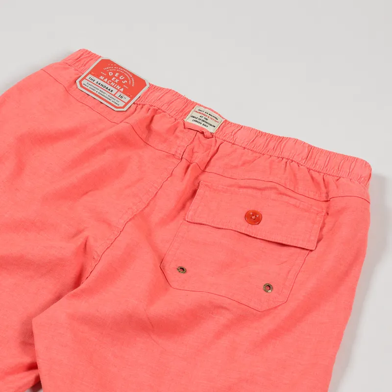 Deus Ex Machina Sandbar Hemp Short Coral Orange-3