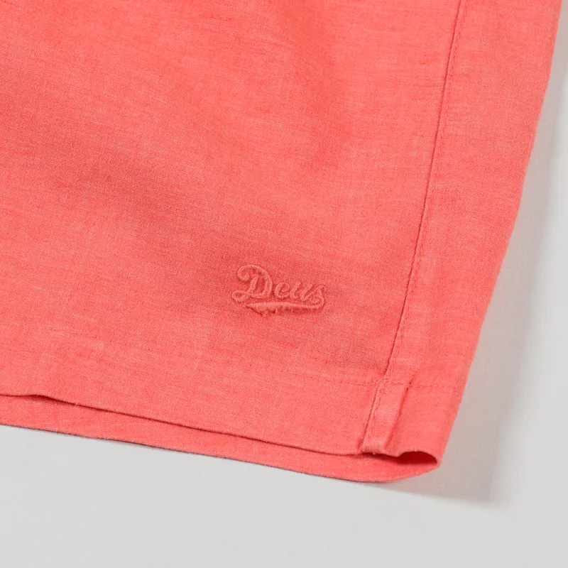 Deus Ex Machina Sandbar Hemp Short Coral Orange-4