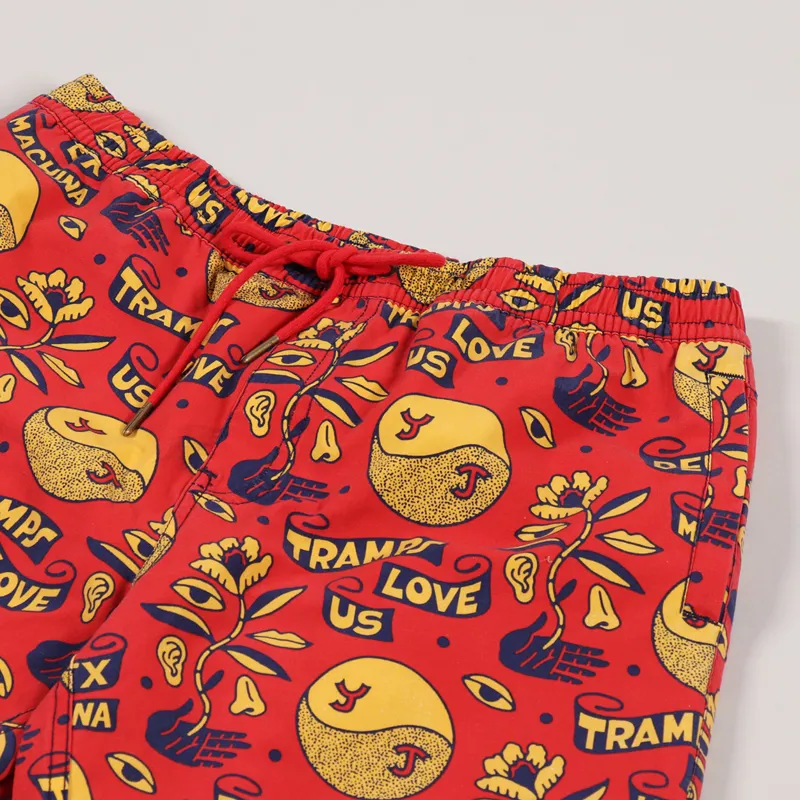 Deus Ex Machina Sandbar Tramp Mesh Short Red Molten-2