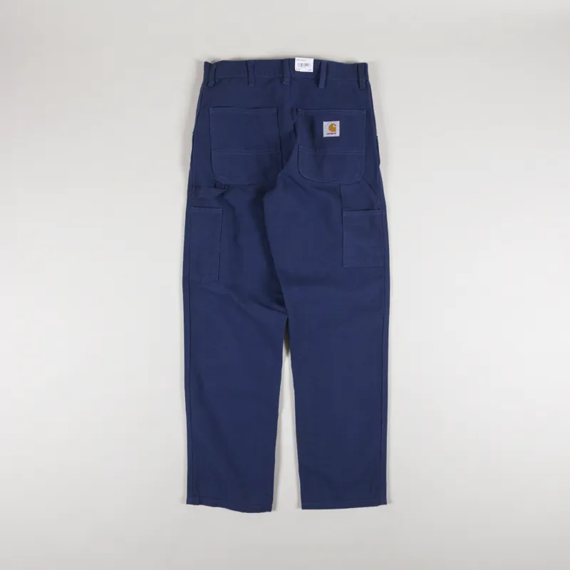 Carhartt WIP Single Knee Pant Blue Rinsed Dearborn Canvas