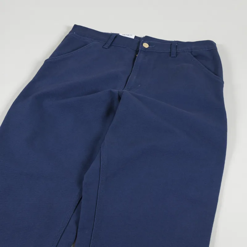 Carhartt WIP Single Knee Pant Blue Rinsed Dearborn Canvas-6