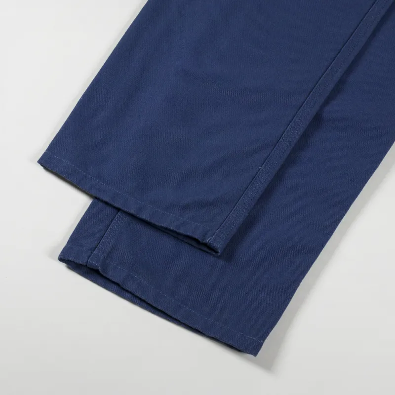 Carhartt WIP Single Knee Pant Blue Rinsed Dearborn Canvas-4