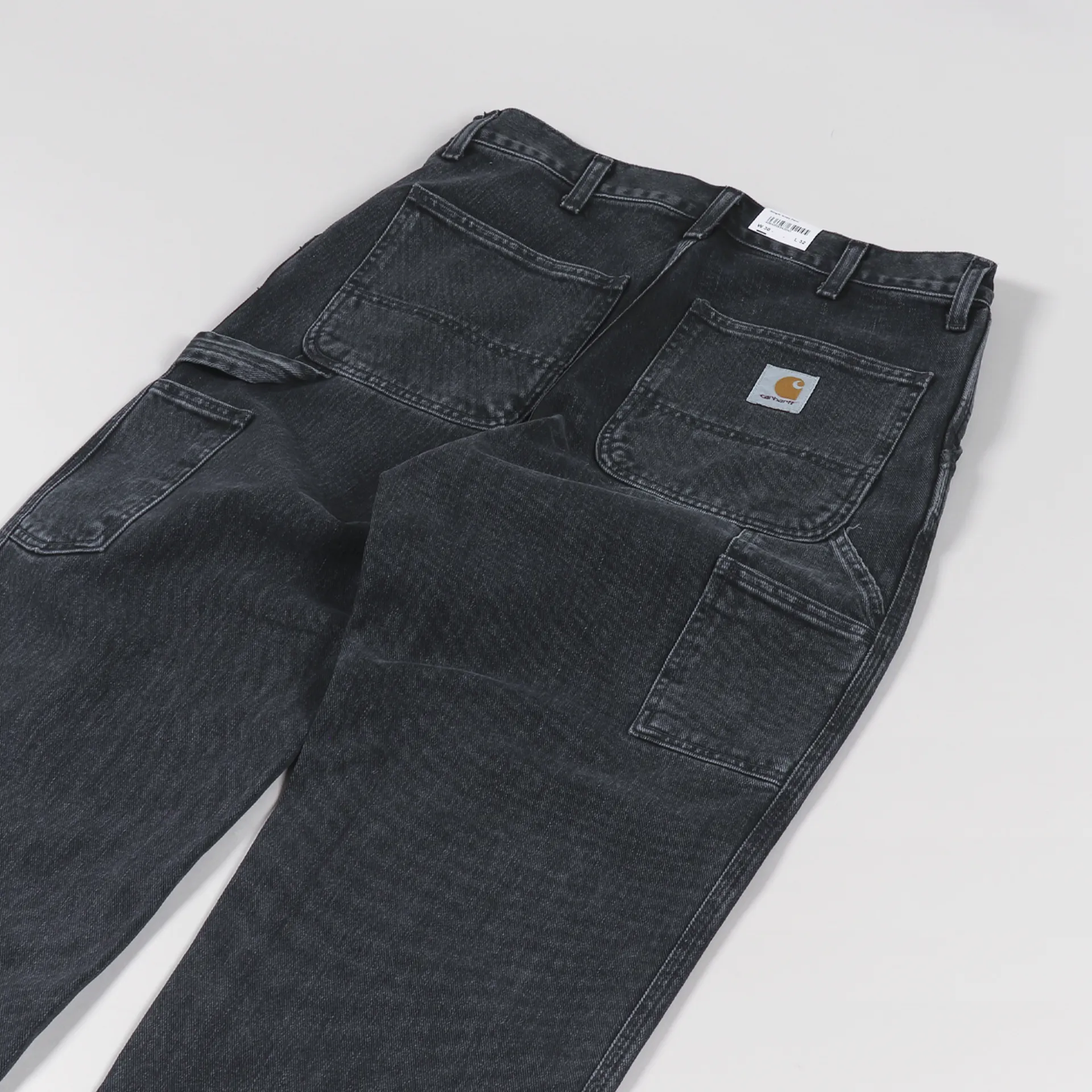 Carhartt WIP Single Knee Pants Black Stone Washed Maitland Denim
