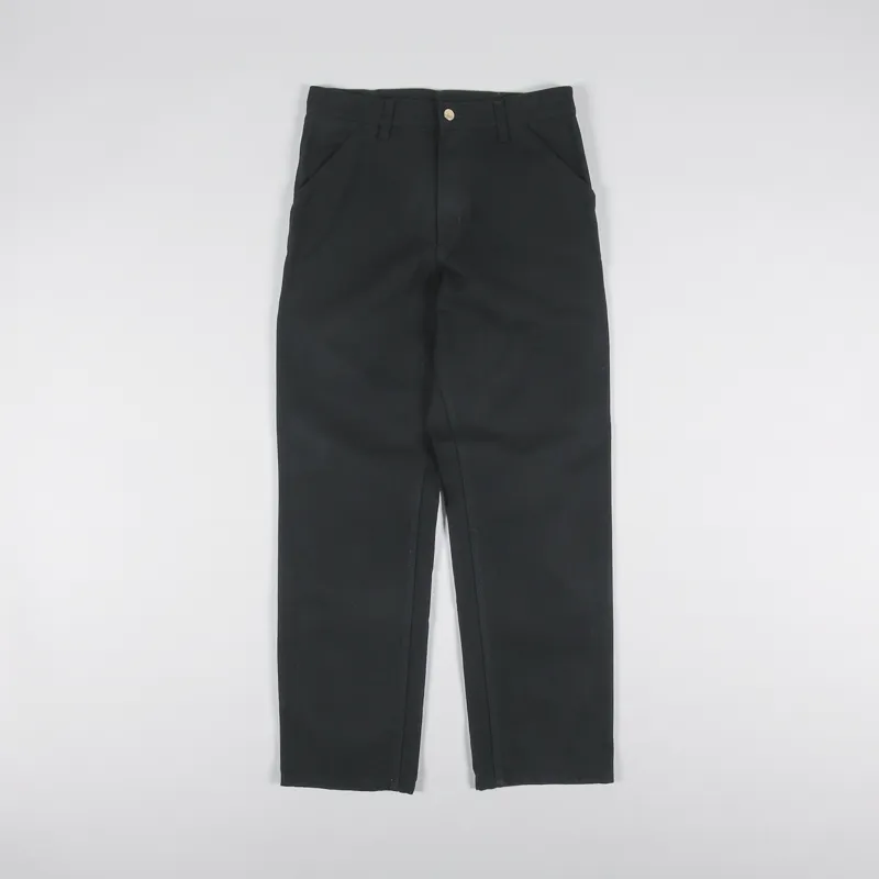 Carhartt WIP Single Knee Pant Black Rinsed Dearborn Canvas-1