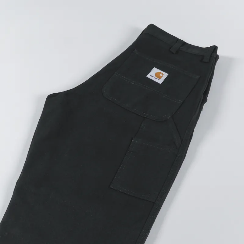 Carhartt WIP Single Knee Pant Black Rinsed Dearborn Canvas-4