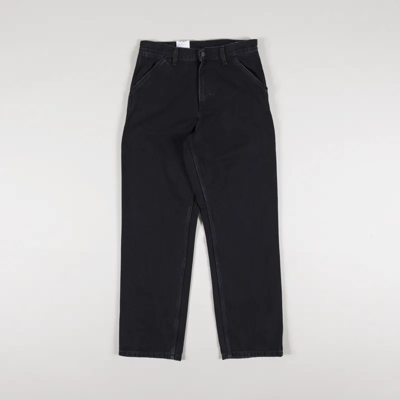 Carhartt WIP Single Knee Pant Black Stone Washed Smith Denim-1