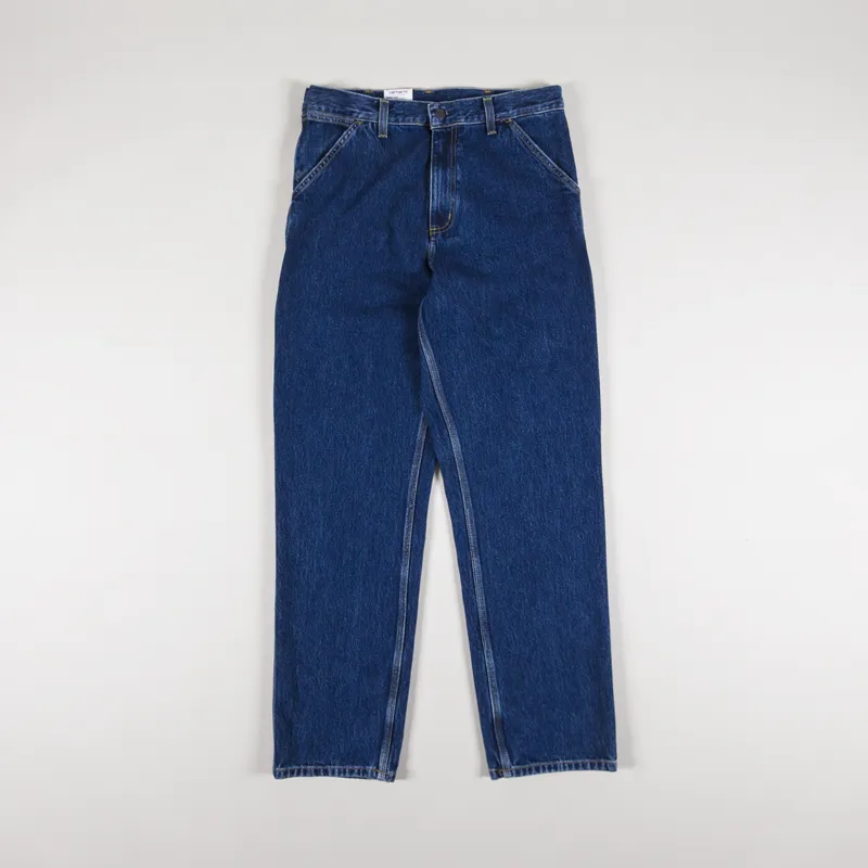 Carhartt WIP Single Knee Pant Blue Stone Washed Smith Denim-1