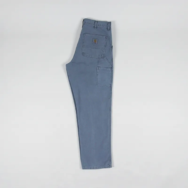 Carhartt WIP Single Knee Pant Storm Blue Faded Dearborn Canvas-1