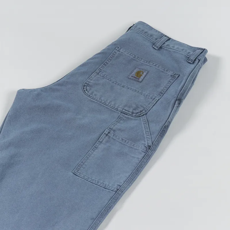 Carhartt WIP Single Knee Pant Storm Blue Faded Dearborn Canvas-4