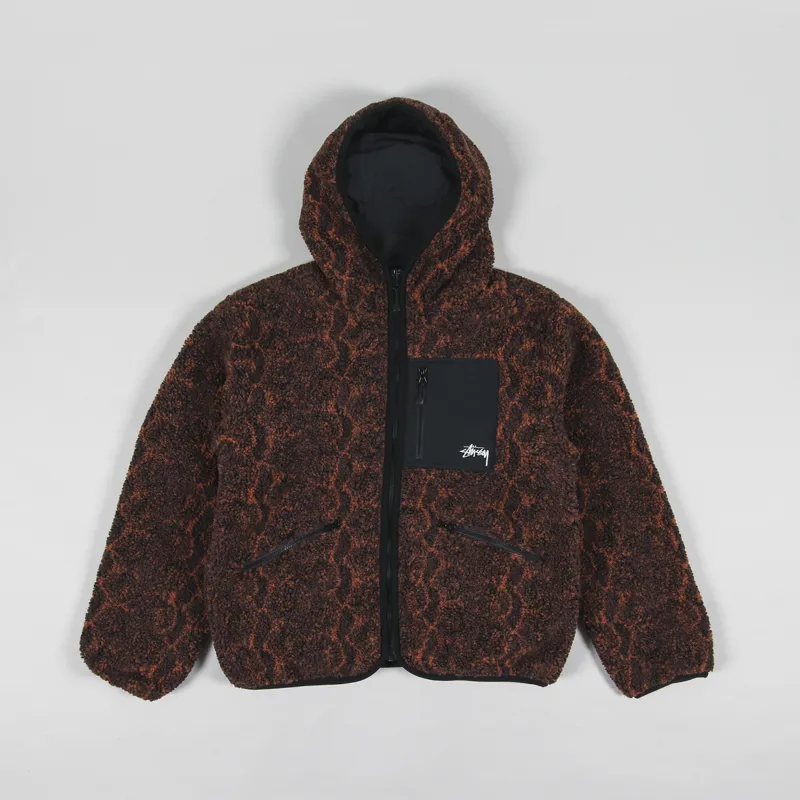 Stussy Snake Jacquard Sherpa Jacke.t