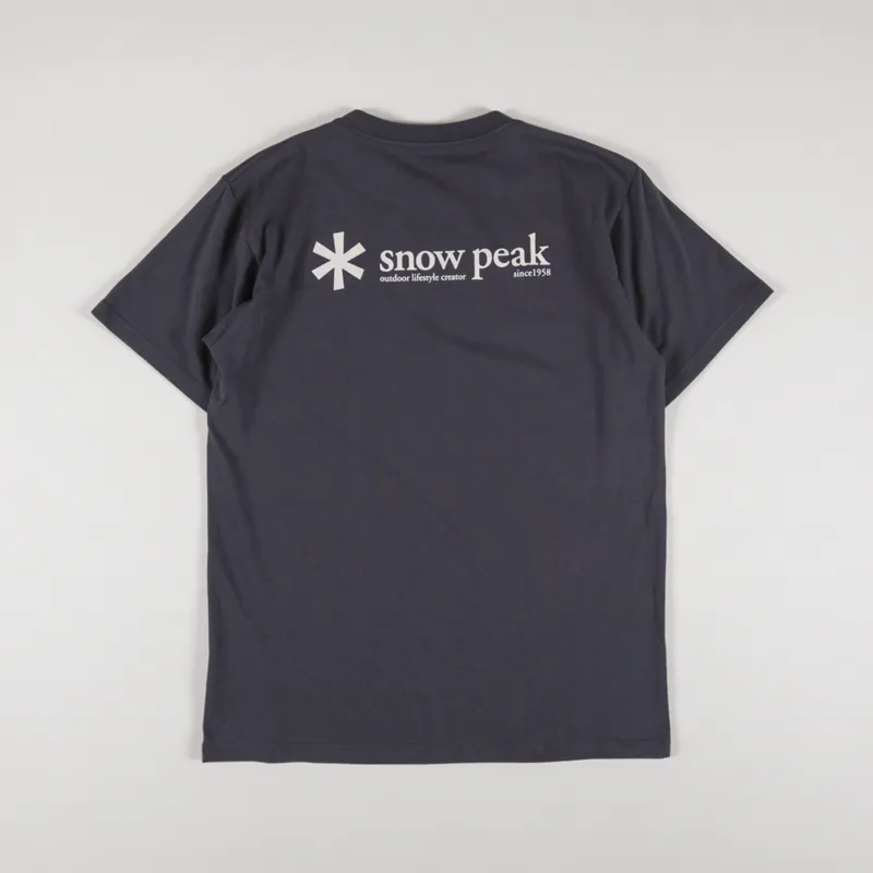 Snow Peak Logo T Shirt Charcoal