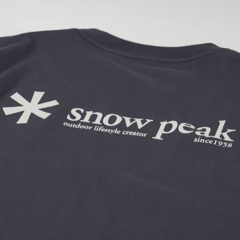 Snow Peak Logo T Shirt Charcoal-2