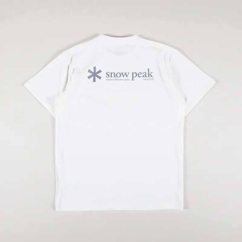 Snow Peak Mens Short Sleeve Logo T Shirt White