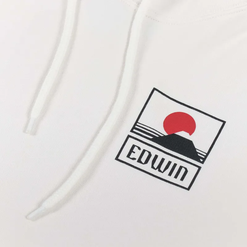 Edwin Sunset On Mt Fuji Hoodie Whisper White-4