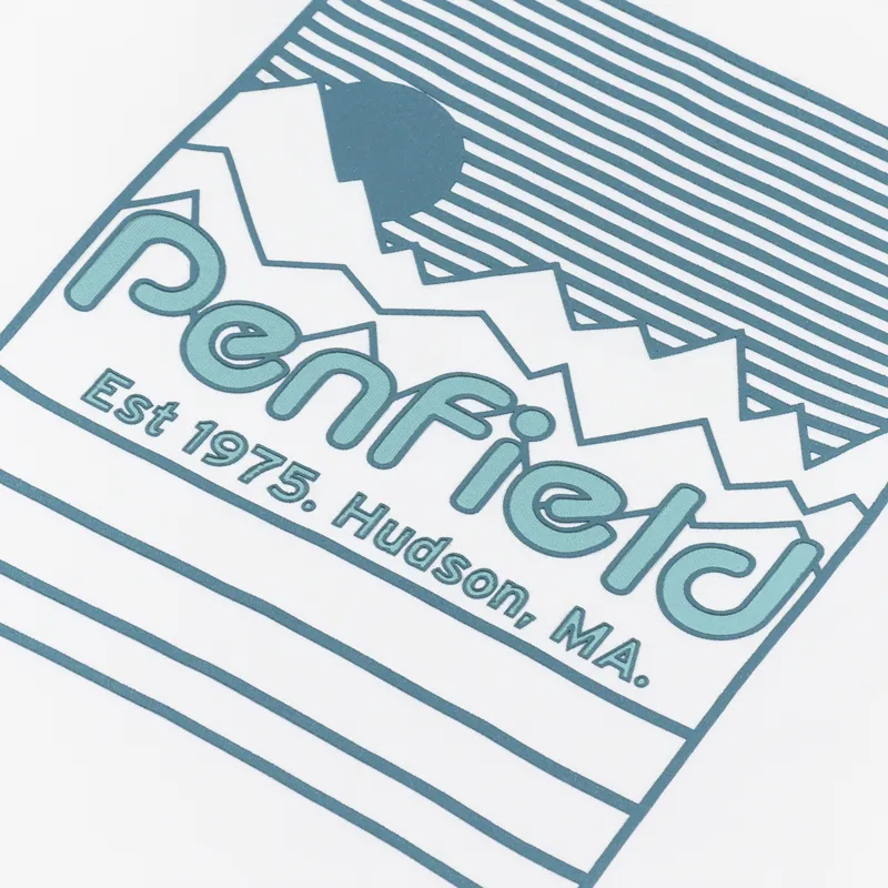 Penfield Sunset Mountain BG Crew Sweat Marshmallow-5