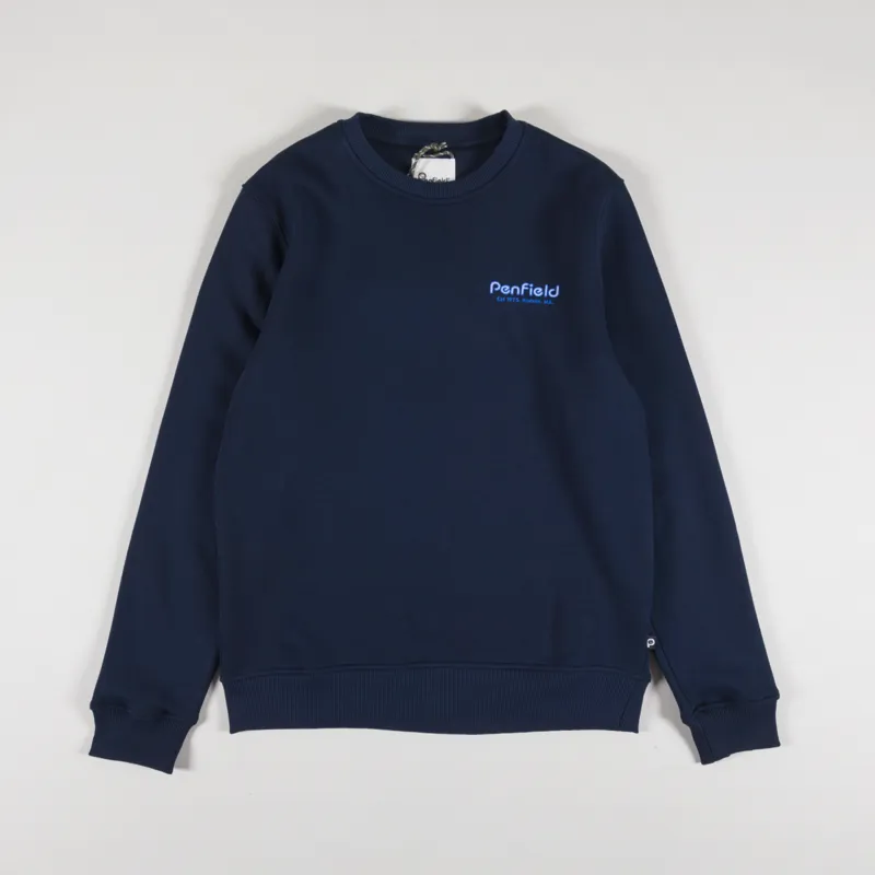 Penfield Sunset Mountain BG Crew Sweat Navy Blazer-1